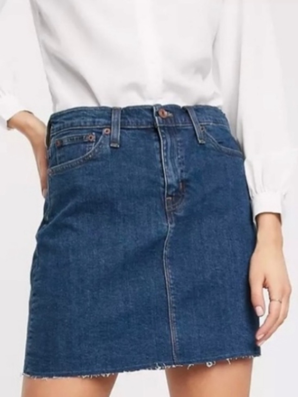 J.Crew Mercantile Denim Blue Mini Skirt Size 2